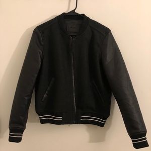 Wool leather Bomber Jacket